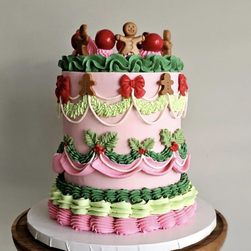 Vintage Christmas Cakes - Baking Classes Southfield Michigan | Cake Crumbs - pink9